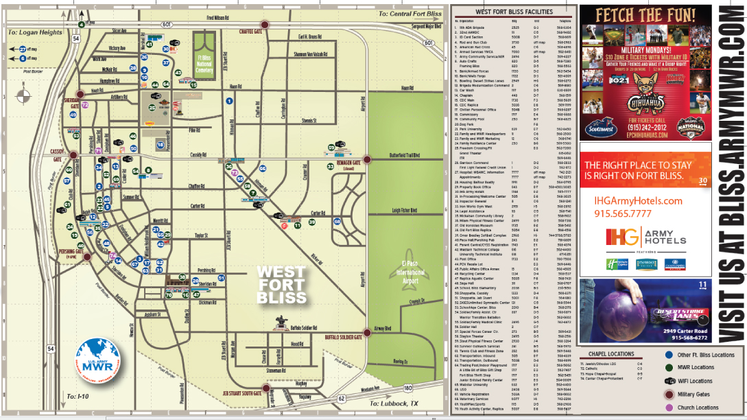 Fort Bliss Strip Map