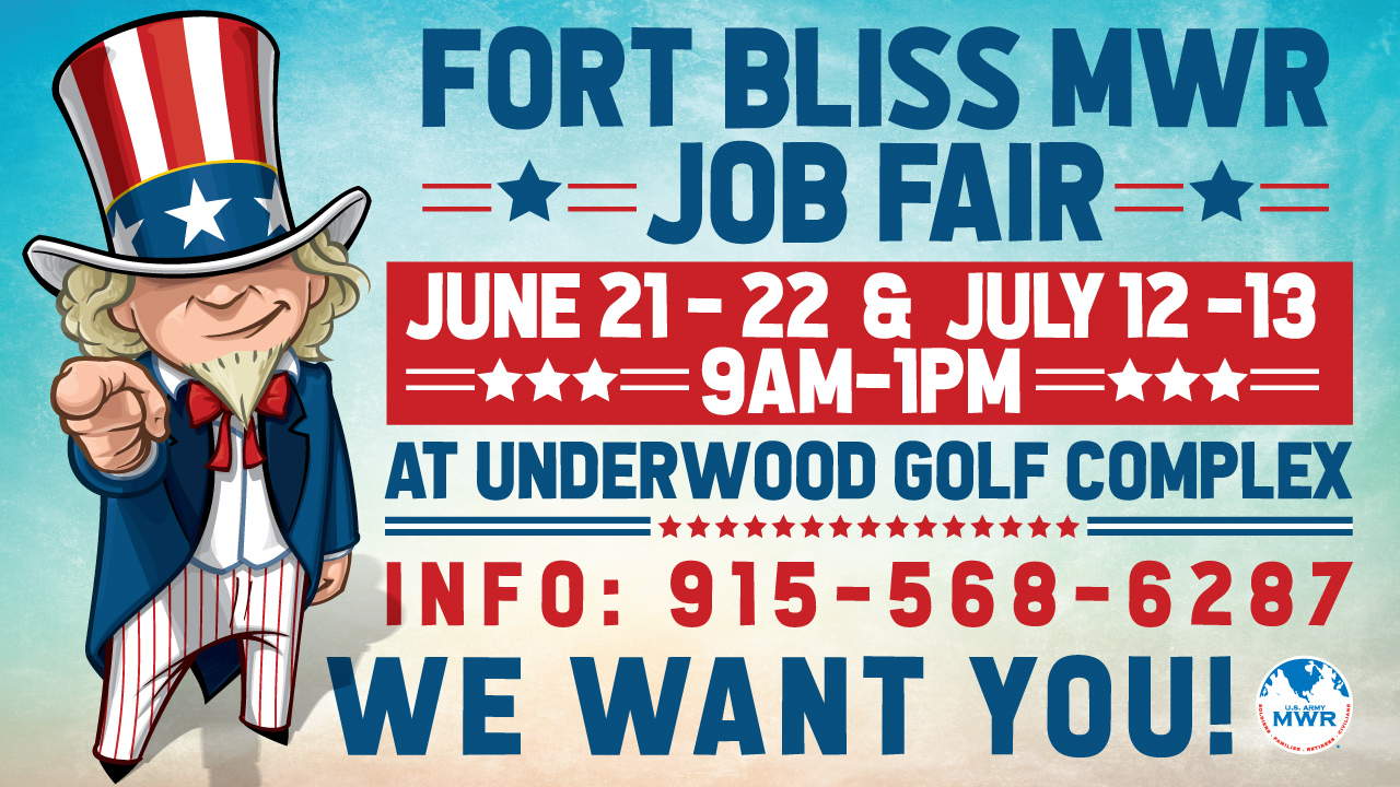 View Event Fort Bliss MWR Job Fair Ft. Bliss US Army MWR