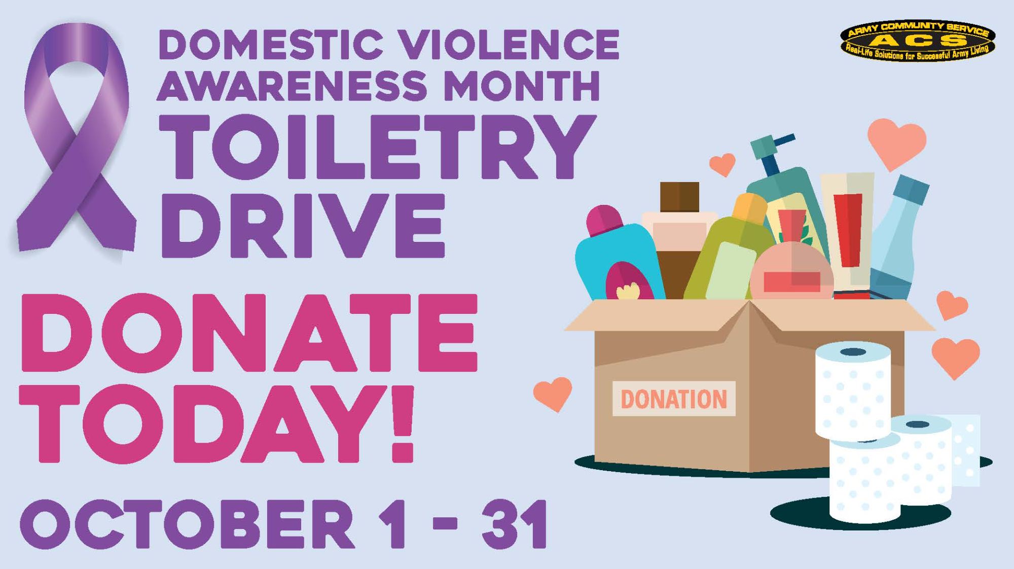 DVAM Toiletry Drive