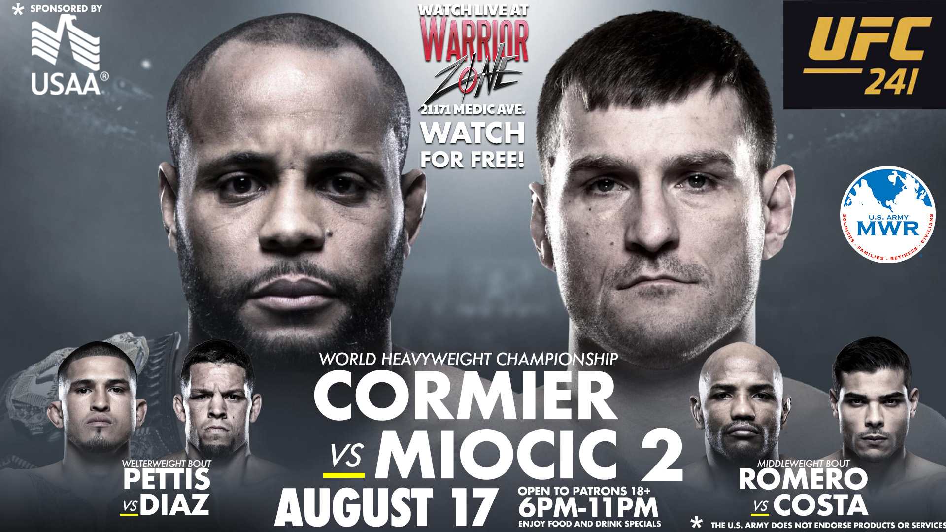 Cormier miocic 2 live on sale stream